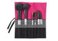 Grupo de escova cosmético do uso diário de 7 PCS com a caixa preta, cor-de-rosa de pano