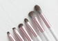 Grupo de escovas branco cor-de-rosa da composição da cor do inclinação de Vonira 10 PCS com logotipo da marca própria da fibra do milho