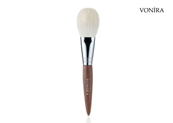 Vonira Custom Wholesale Natural Cabelo de Cabra Branco Marrom Manípulo de Ébano Maquiagem Facial Pulver Bronzer Brush