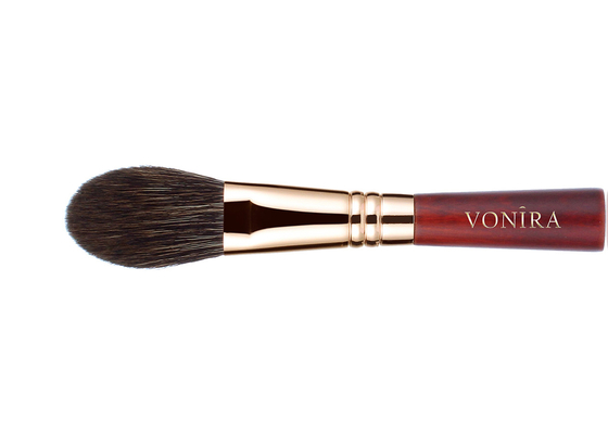O luxo do alto densidade da beleza de Vonira cora escova com naturalmente fibras Rose Copper Ferrule da cor do cabelo do esquilo da função