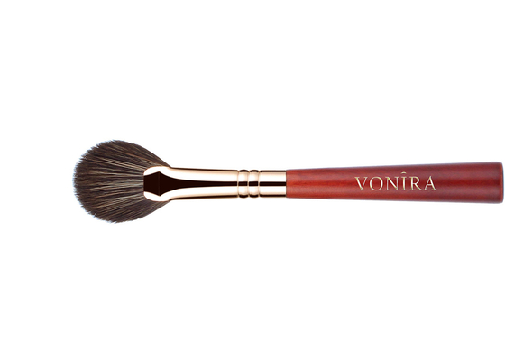 Do cabelo sintético profissional do vegetariano da escova do highlighter de Mini Fan Eye Makeup Brush da beleza de Vonira o cosmético pequeno cora escova