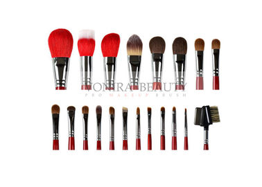A composição ultra macia lindo escova escovas de cabelo do pônei da zibelina da cabra 20Pcs com o punho vermelho lustroso