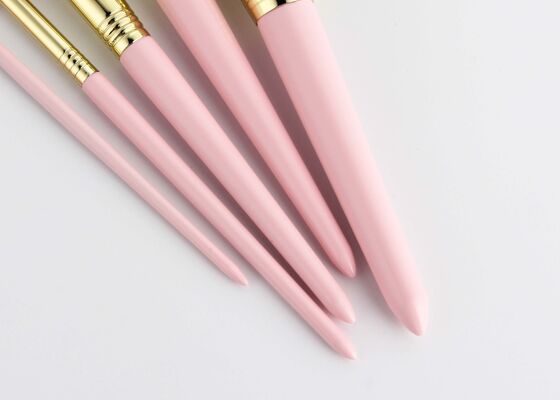 Fundação Vonira Beauty Angled Buffer Escova com Vegan Cruelty Free Taklon Cabelo sintético e alça de madeira de bétula reciclável