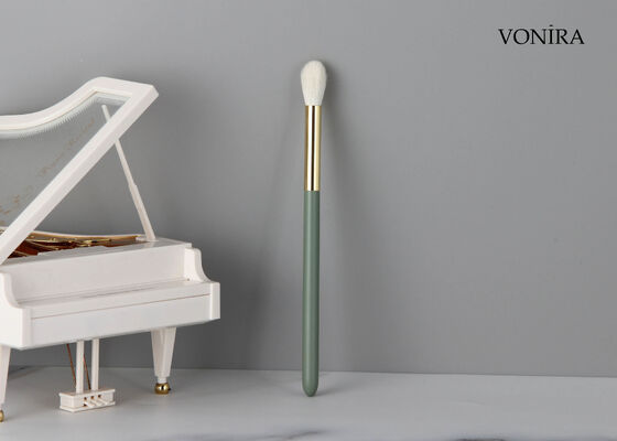 Vonira Atacado Personalizado Pelo de Cabra Branco Natural Macio Pincel Arredondado para Esfumar Olhos com Serviço de Marca Própria