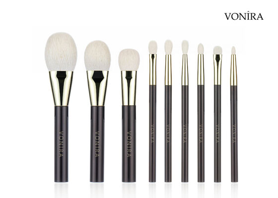 Vonira Custom Wholesales Natural Cabelo de Cabra Branco Flat Dark Brown Manuseio Flat Eye Blending Maquiagem Brush
