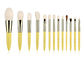 Escovas naturais amarelas da composição do cabelo da cabra do ouro profissional feito sob encomenda de 13 partes