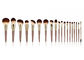 Beleza de Vonira escovas sintéticas da composição de 19 partes com Matte Wood Handle