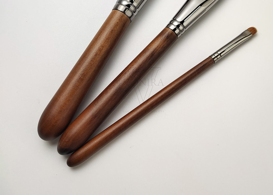 Escova Handcrafted de alta qualidade da sombra do cabelo do esquilo de Vonira com virola de bronze