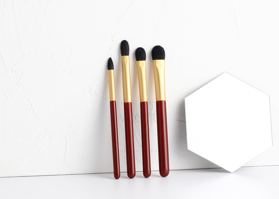 Grupo de escovas essencial da composição 7pcs de Vonira com a virola natural do ouro do cabelo da cabra