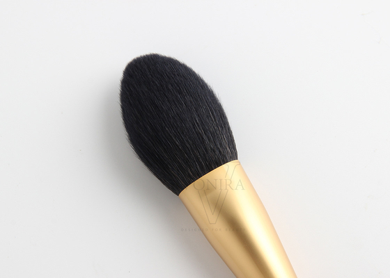 Grupo de escovas essencial da composição 7pcs de Vonira com a virola natural do ouro do cabelo da cabra