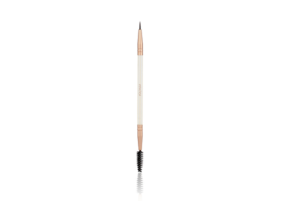 Vonira Beauty Dual Eyeliner Mascara Maquiagem escova dupla com borracha de alumínio Ferrule de bétula de madeira