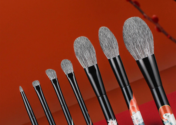 Sustentável Antibacteriano Amigável à Terra Vegano Maçã Fibra de Maquiagem em Pó Escova com Glitter Birch Manopla de Madeira