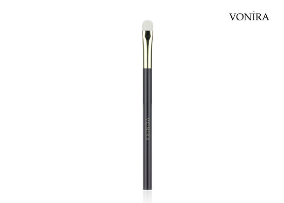 Vonira Custom Wholesales Natural Cabelo de Cabra Branco Plano Marrom Escuro Manuseio Brush de Maquiagem Eye Shader